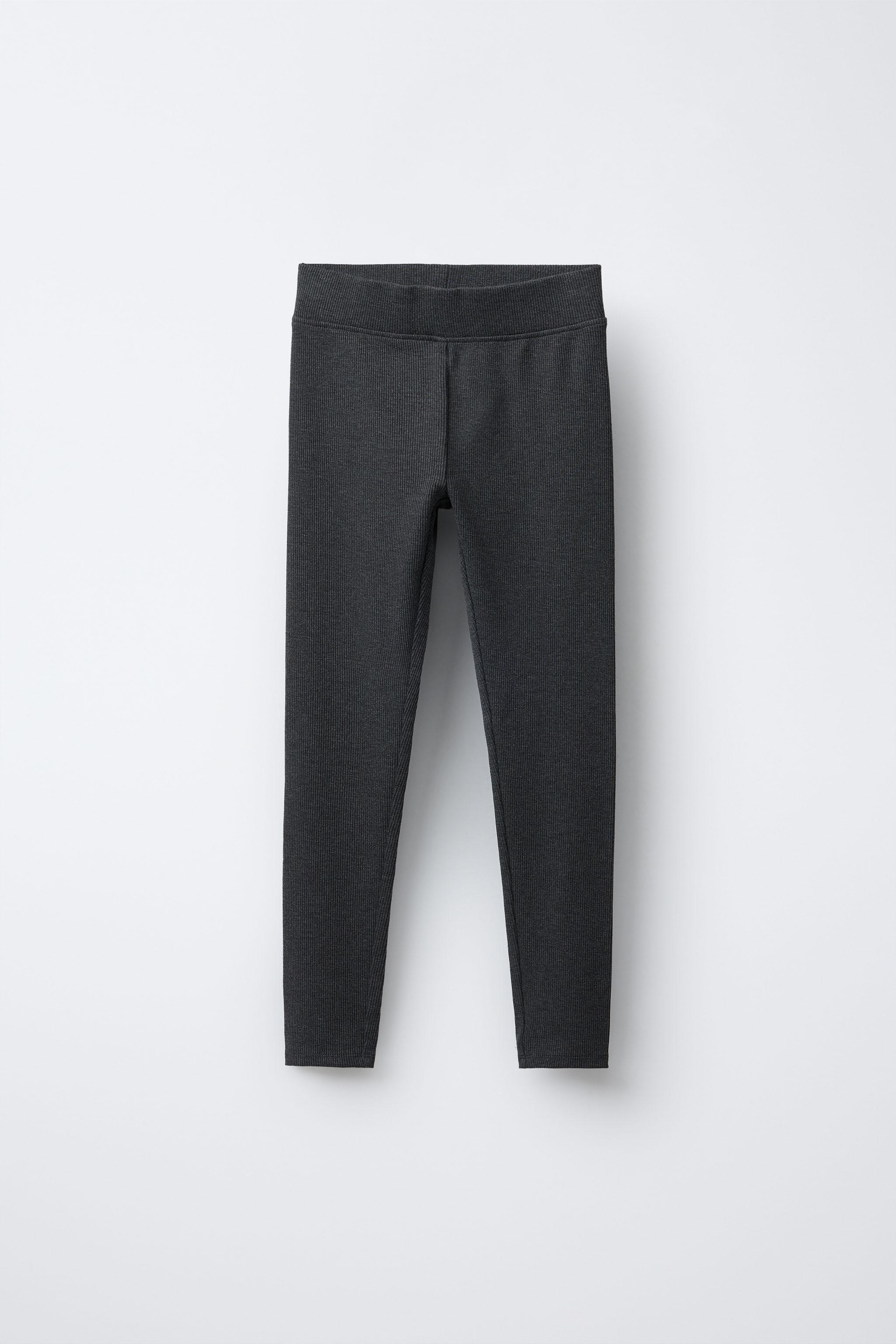 TEXT SWEATSHIRT AND RIBBED LEGGINGS SET